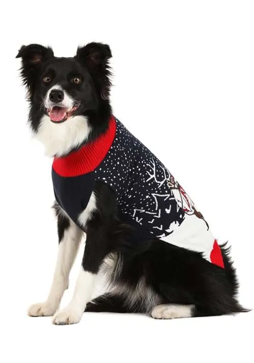 Santa and Reindeer Pet Sweater