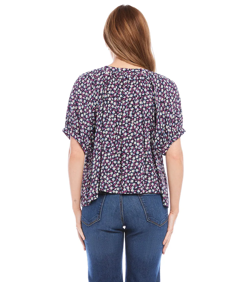 Short Sleeve Peasant Top