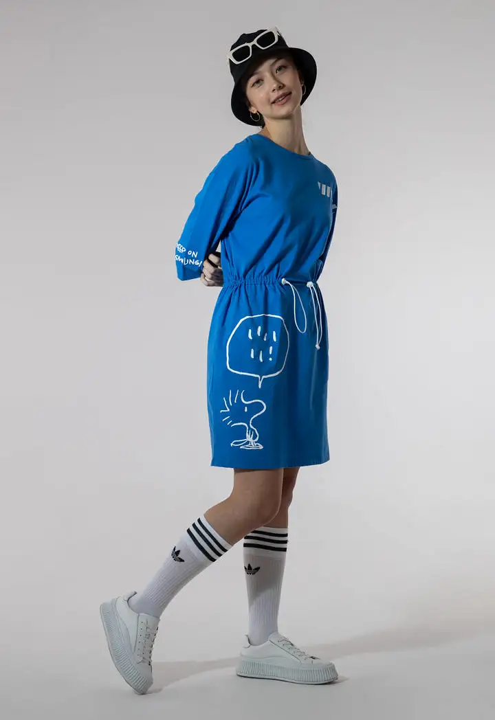 Snoopy Dress With Elasticated Waist