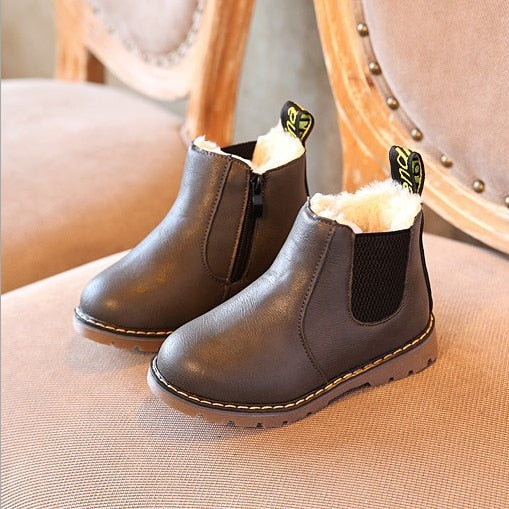 Spring Autumn Boys Girls Boots Kids Shoes Children Boys Girls Martin Boots Handmade Leather Boots Baby Boys Girls Shoes