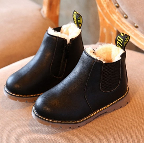 Spring Autumn Boys Girls Boots Kids Shoes Children Boys Girls Martin Boots Handmade Leather Boots Baby Boys Girls Shoes