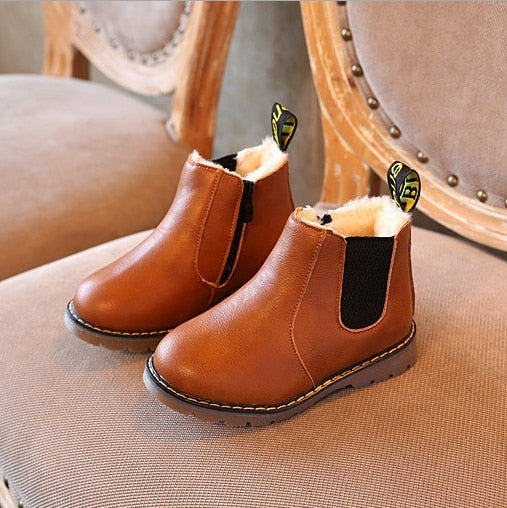 Spring Autumn Boys Girls Boots Kids Shoes Children Boys Girls Martin Boots Handmade Leather Boots Baby Boys Girls Shoes