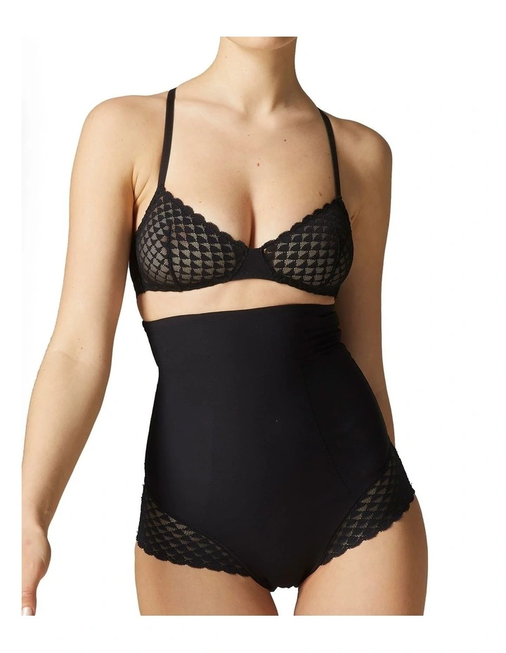 Subtile High Waisted Shapewear Brief in Black