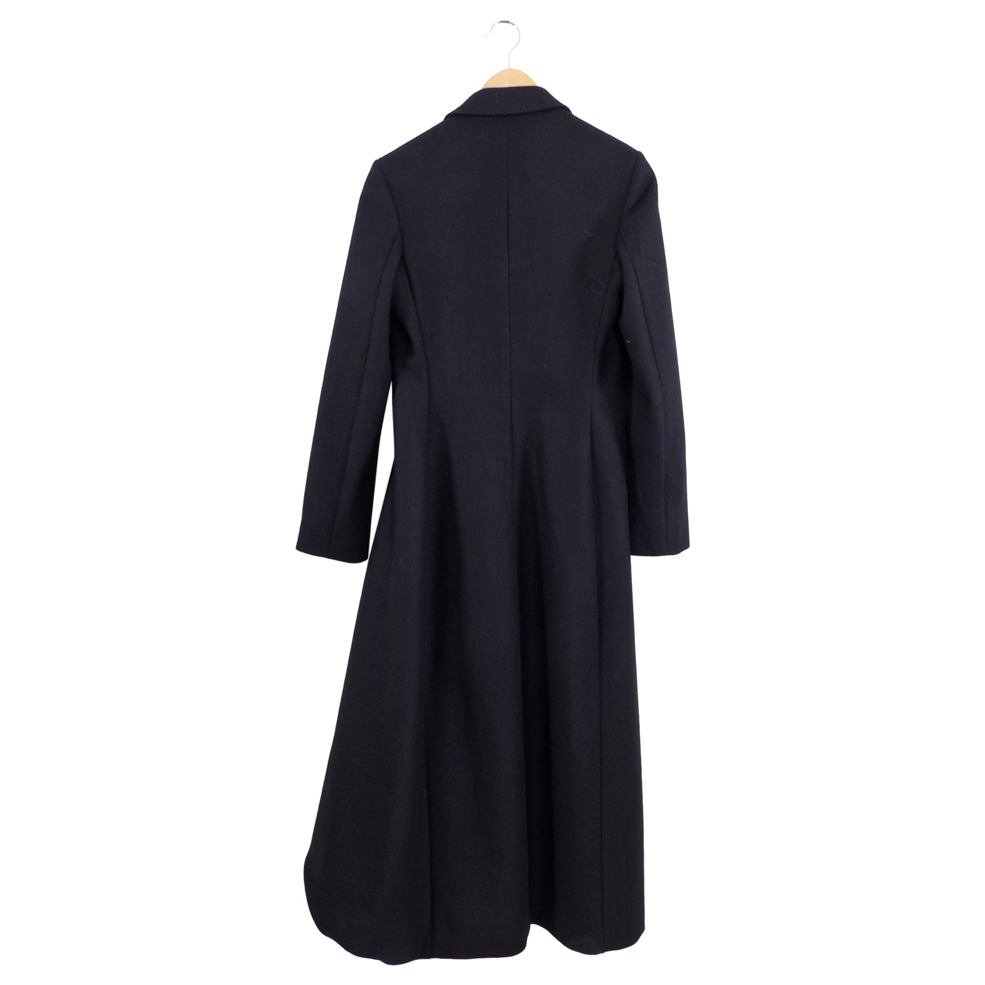 The Row Black Long Asymmetrical Fabrice Coat - 2/4