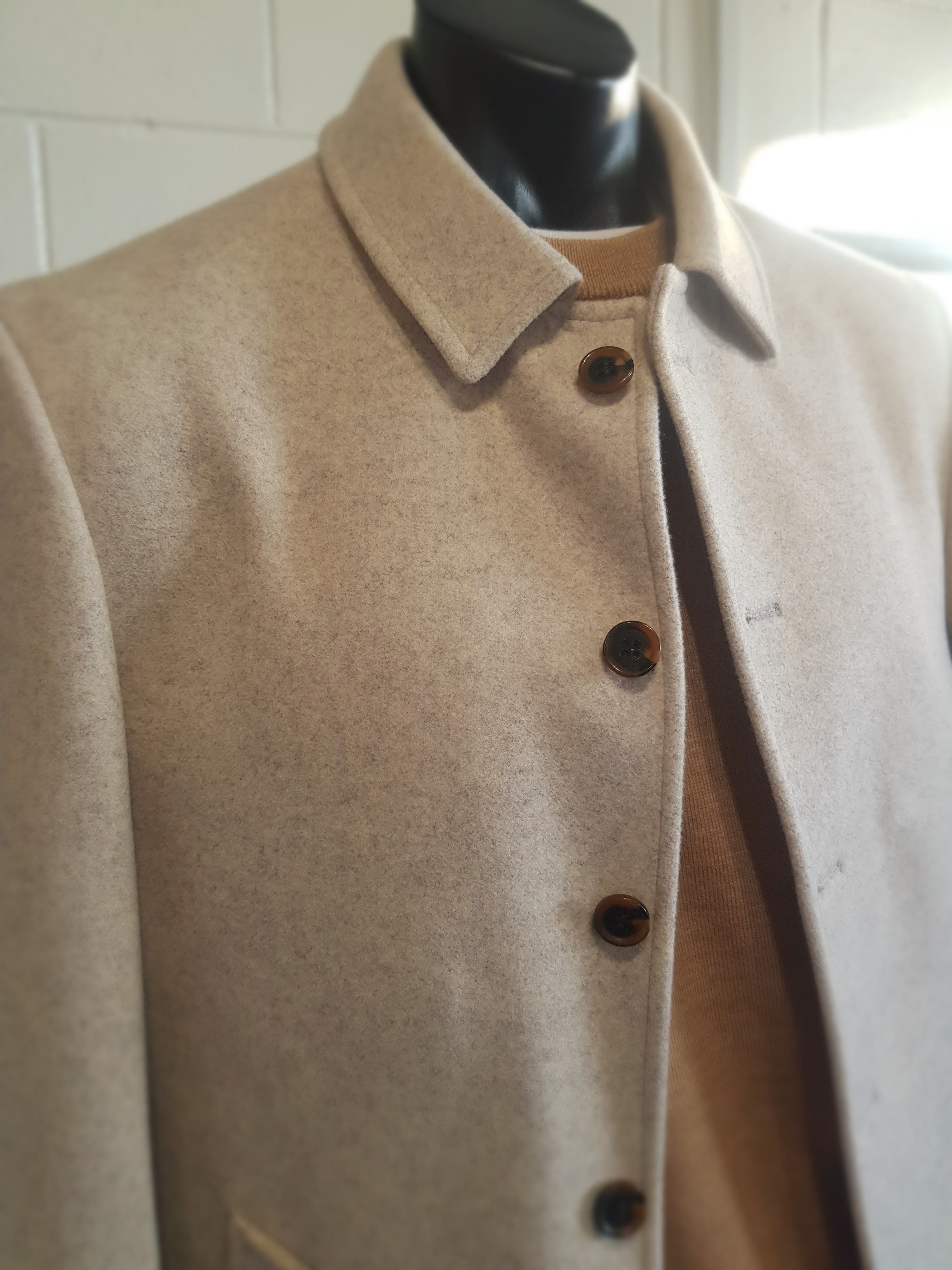 Thomson Richards - Varane Wool Melton Coat Oat Grey