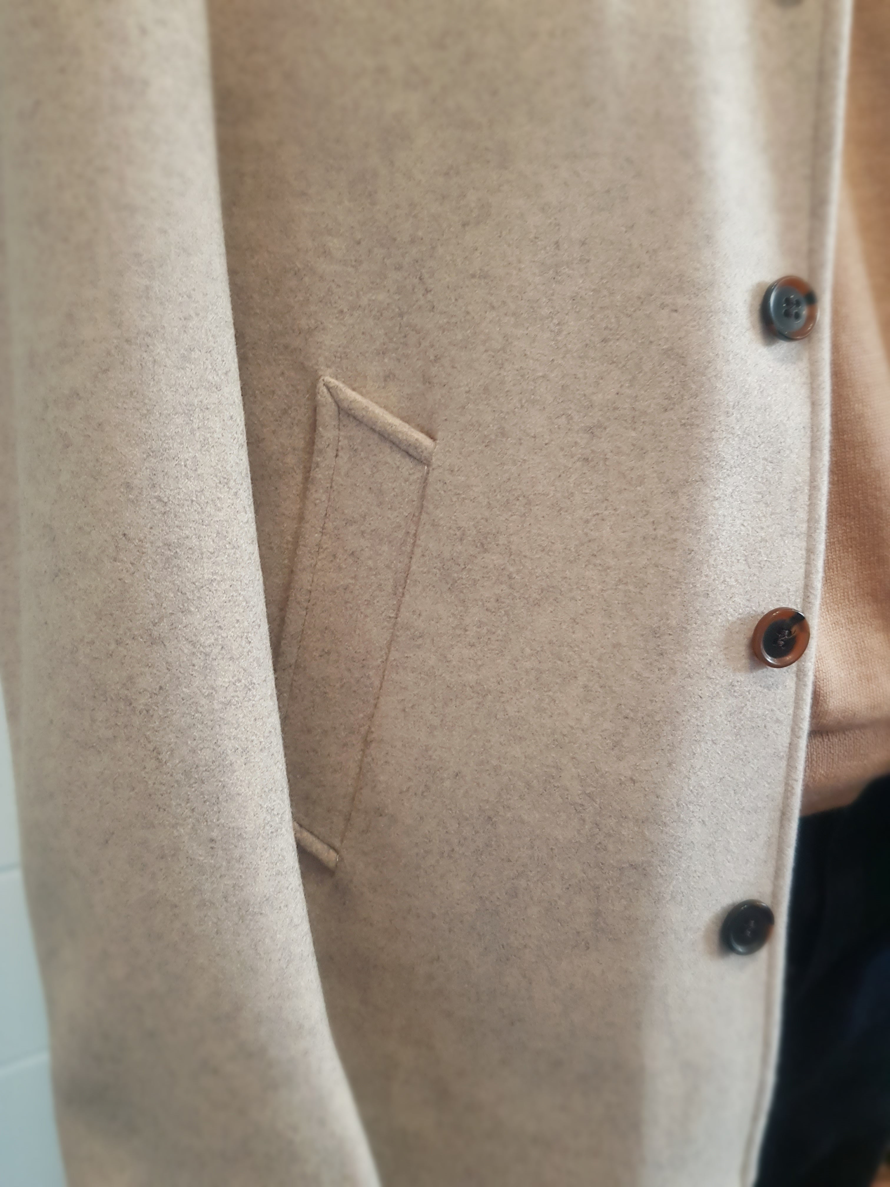 Thomson Richards - Varane Wool Melton Coat Oat Grey