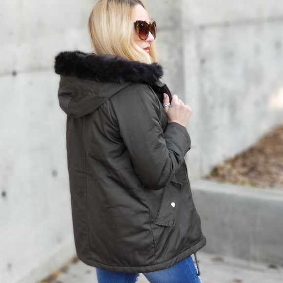 Warm Army Green Coat