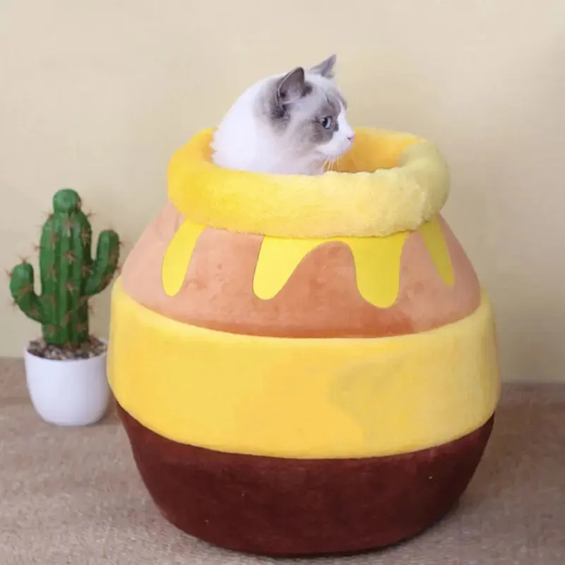 Warm Plush Honey Pot Bed