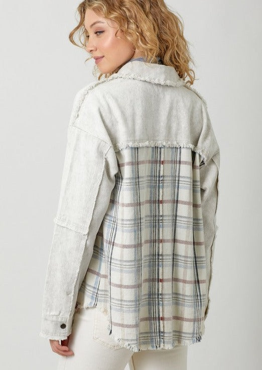 Washed Plaid Jacket