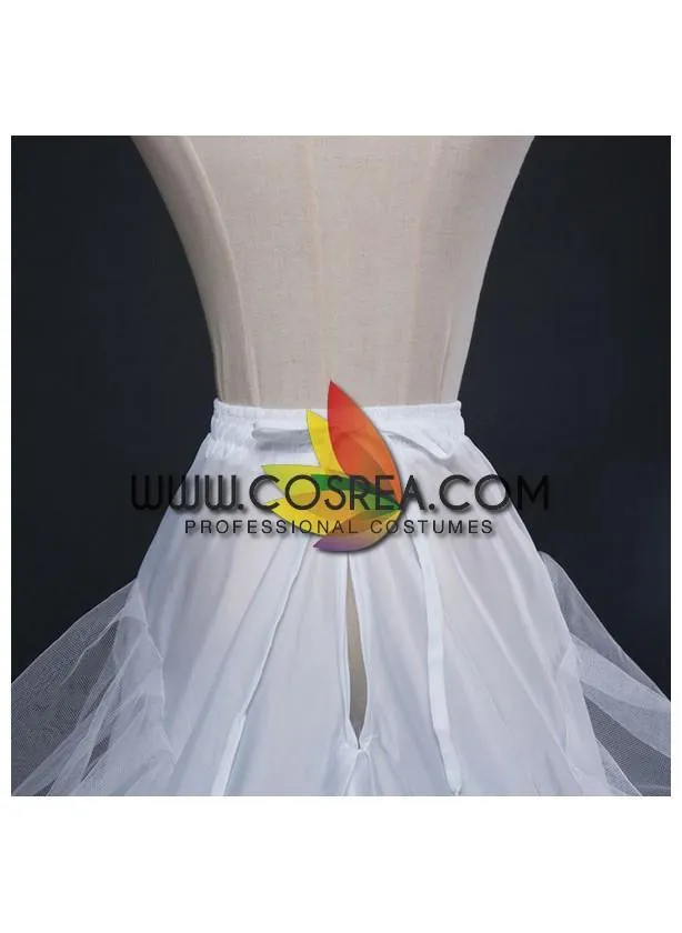 White 2 Tier Extra Wide Tulle Petticoat