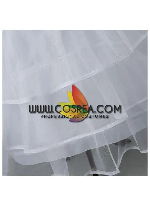 White 2 Tier Extra Wide Tulle Petticoat