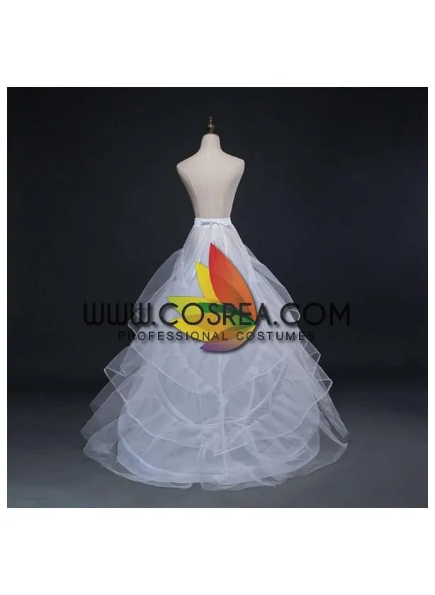 White 2 Tier Extra Wide Tulle Petticoat