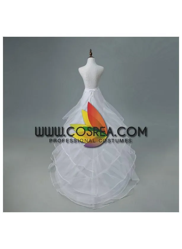 White 2 Tier Extra Wide Tulle Petticoat