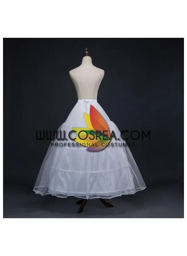 White 4 Tier Standard Wired Petticoat