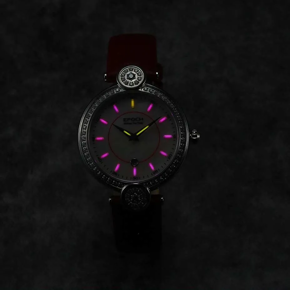 Women's Genuine Leather Tritium Ronda Movement Waterproof Watch