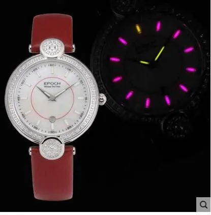 Women's Genuine Leather Tritium Ronda Movement Waterproof Watch