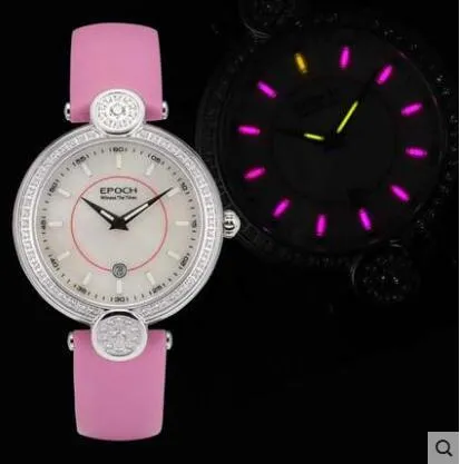 Women's Genuine Leather Tritium Ronda Movement Waterproof Watch